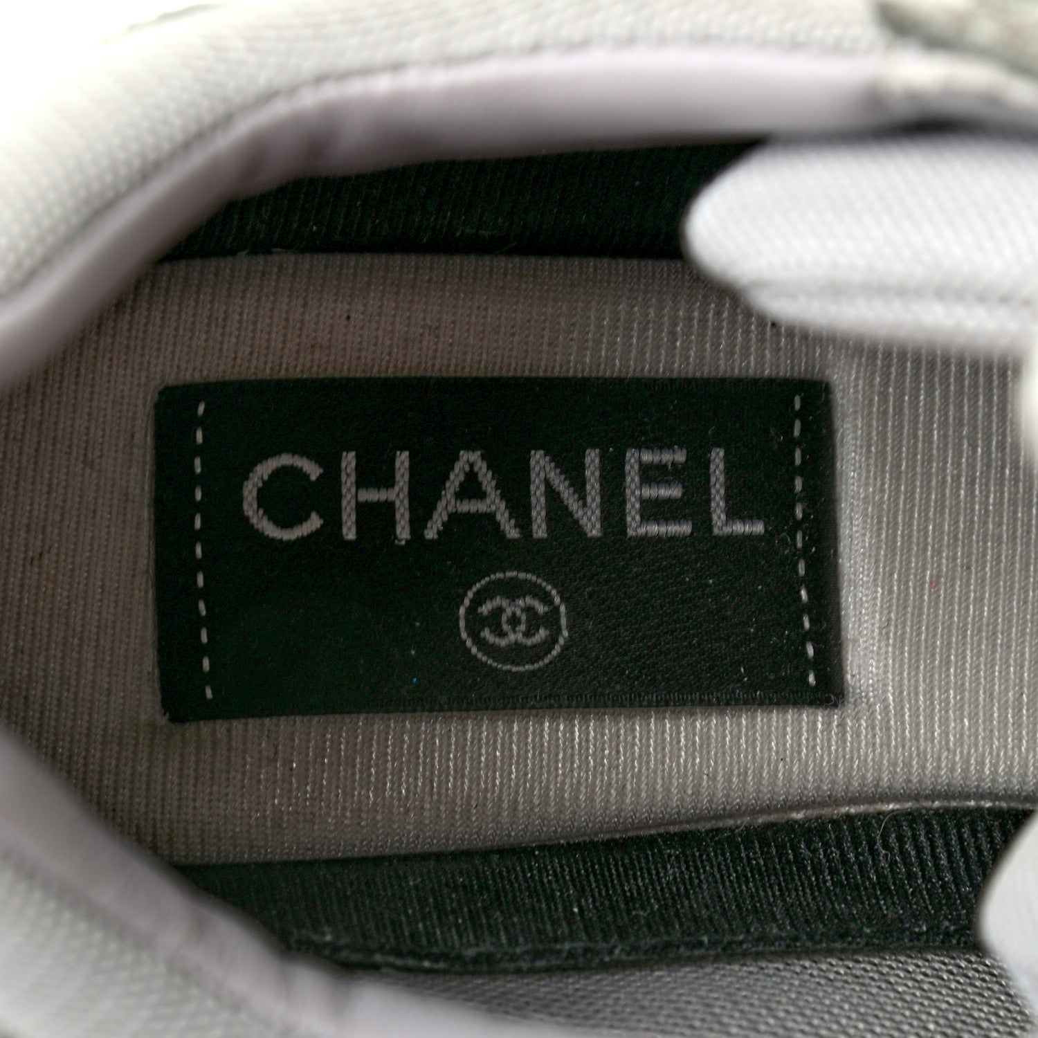 Chanel Nylon Lambskin Suede Calfskin CC Sneakers 36 Blue Grey White 8 of 8