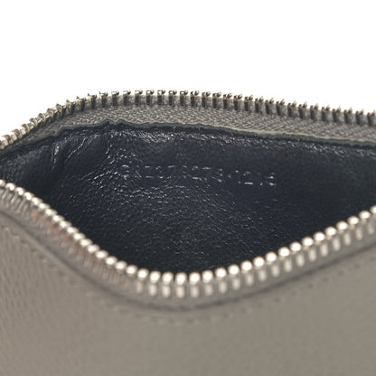 Saint Laurent Grained Calfskin 5 Fragments Zip Pouch Card Holder Kaki Militaire 7 of 7