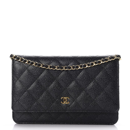 Chanel Caviar Quilted Wallet On Chain WOC Black 1 of 9
