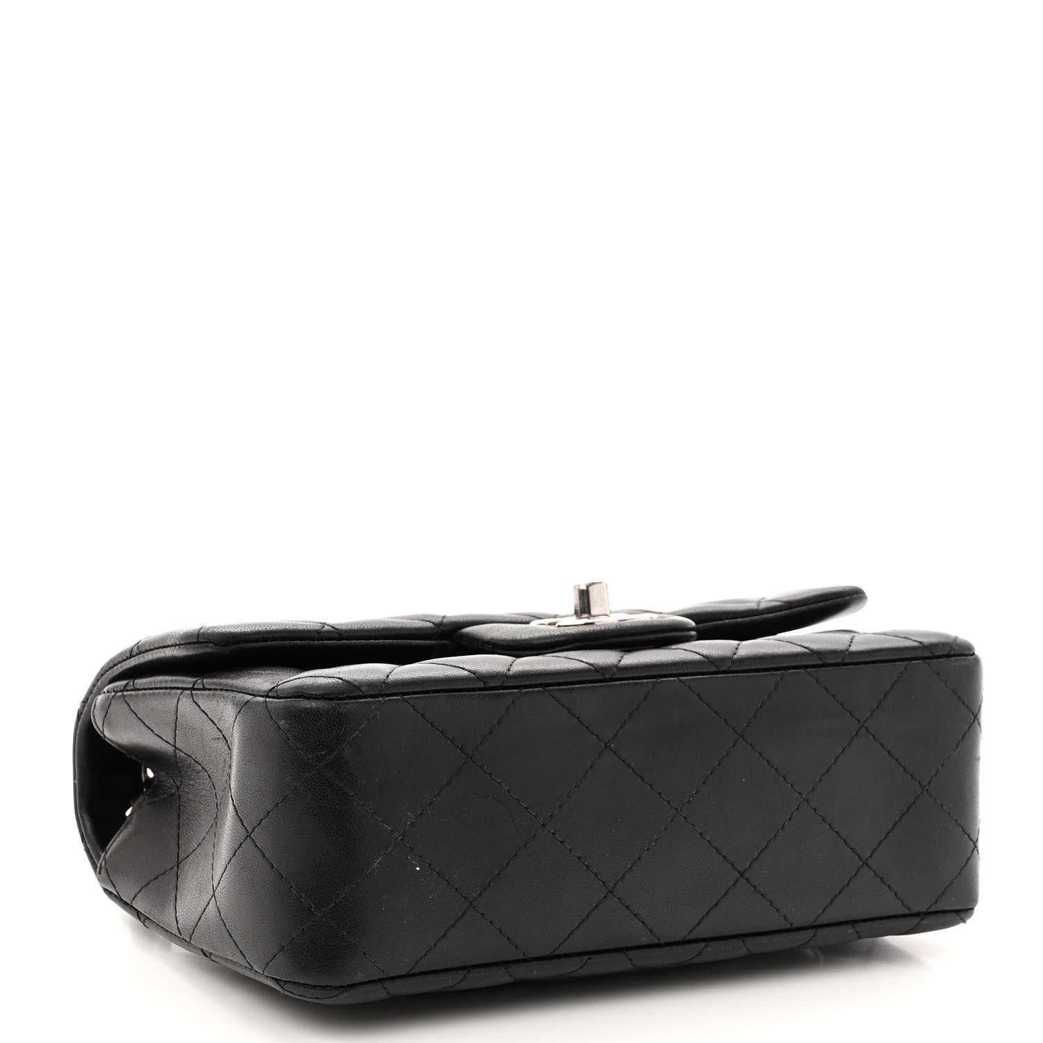 Chanel Lambskin Quilted Mini Rectangular Flap Black 4 of 11