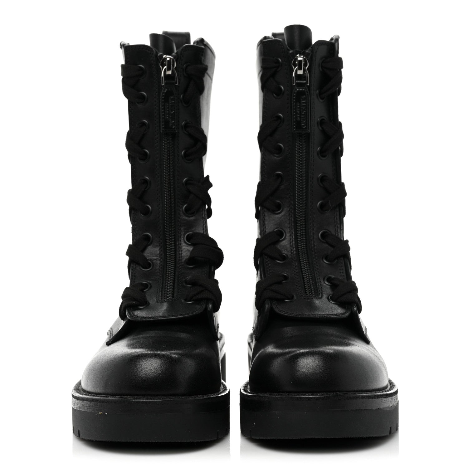 Valentino Garavani Calfskin XCombat 20/40mm Boots 37 Black 2 of 8