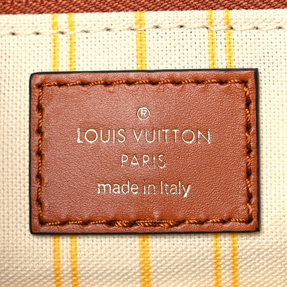 Louis Vuitton Raffia Calfskin Monogram Giant Onthego MM Tan 6 of 12