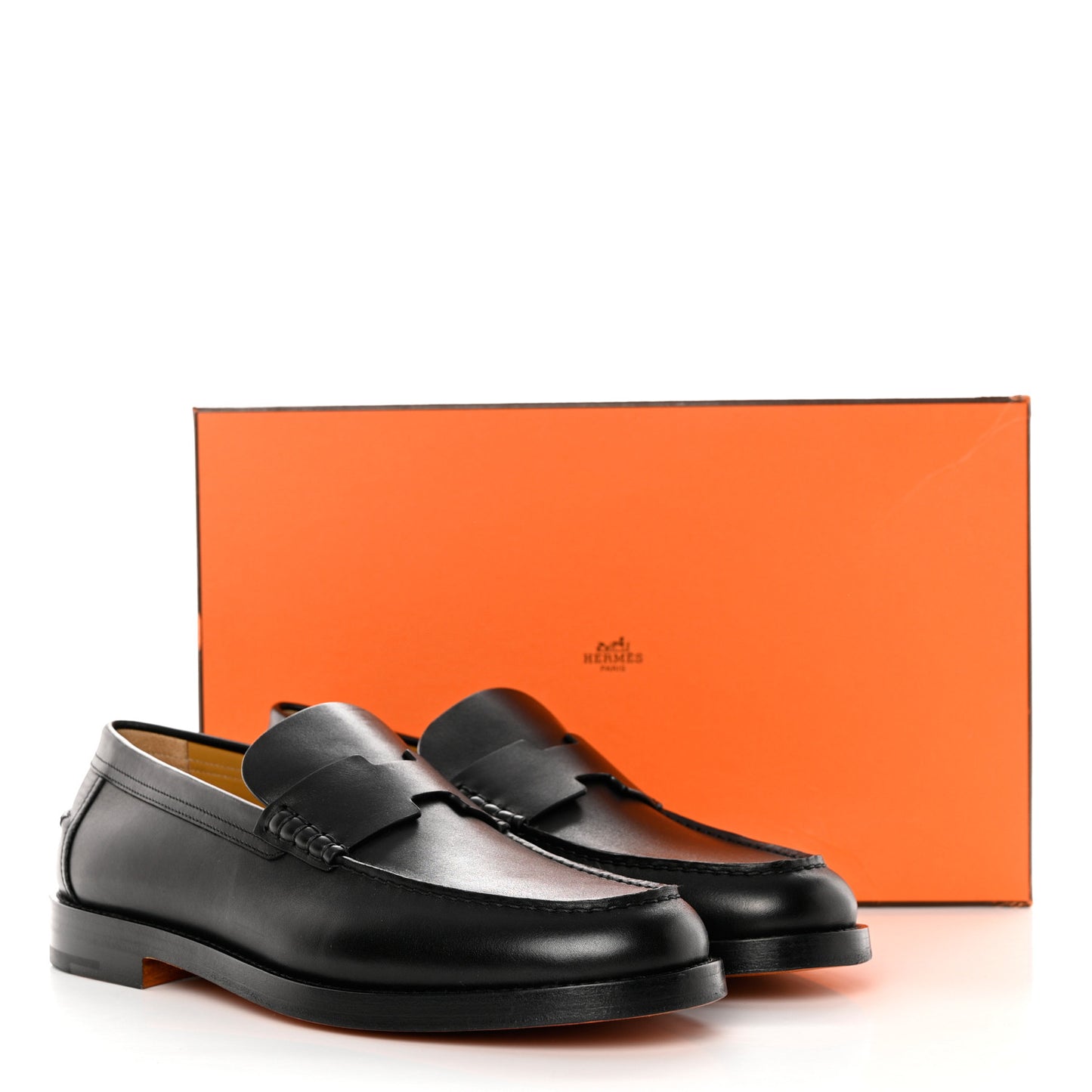 Calfskin Charrette Loafers 44 Black