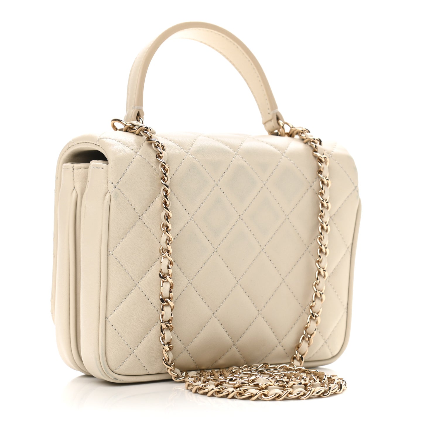 Lambskin Quilted Mini Citizen Chic Flap Ivory