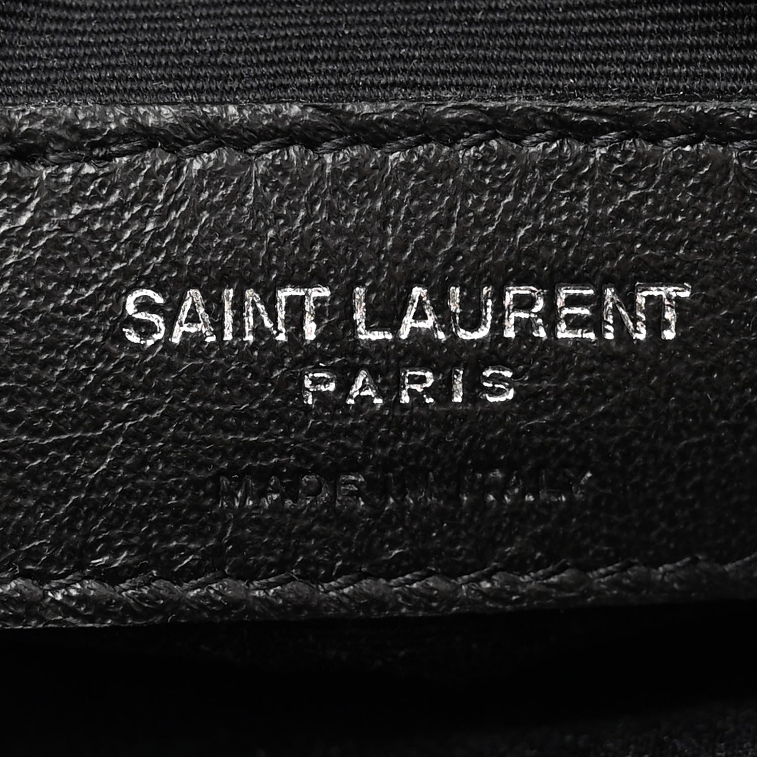 Saint Laurent Lambskin Studded Drawstring Bag Black 6 of 10