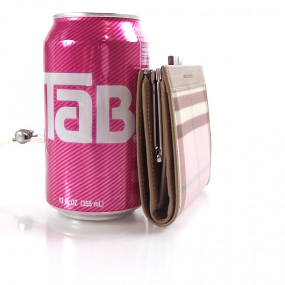 Candy Check Kiss Lock Wallet Pink