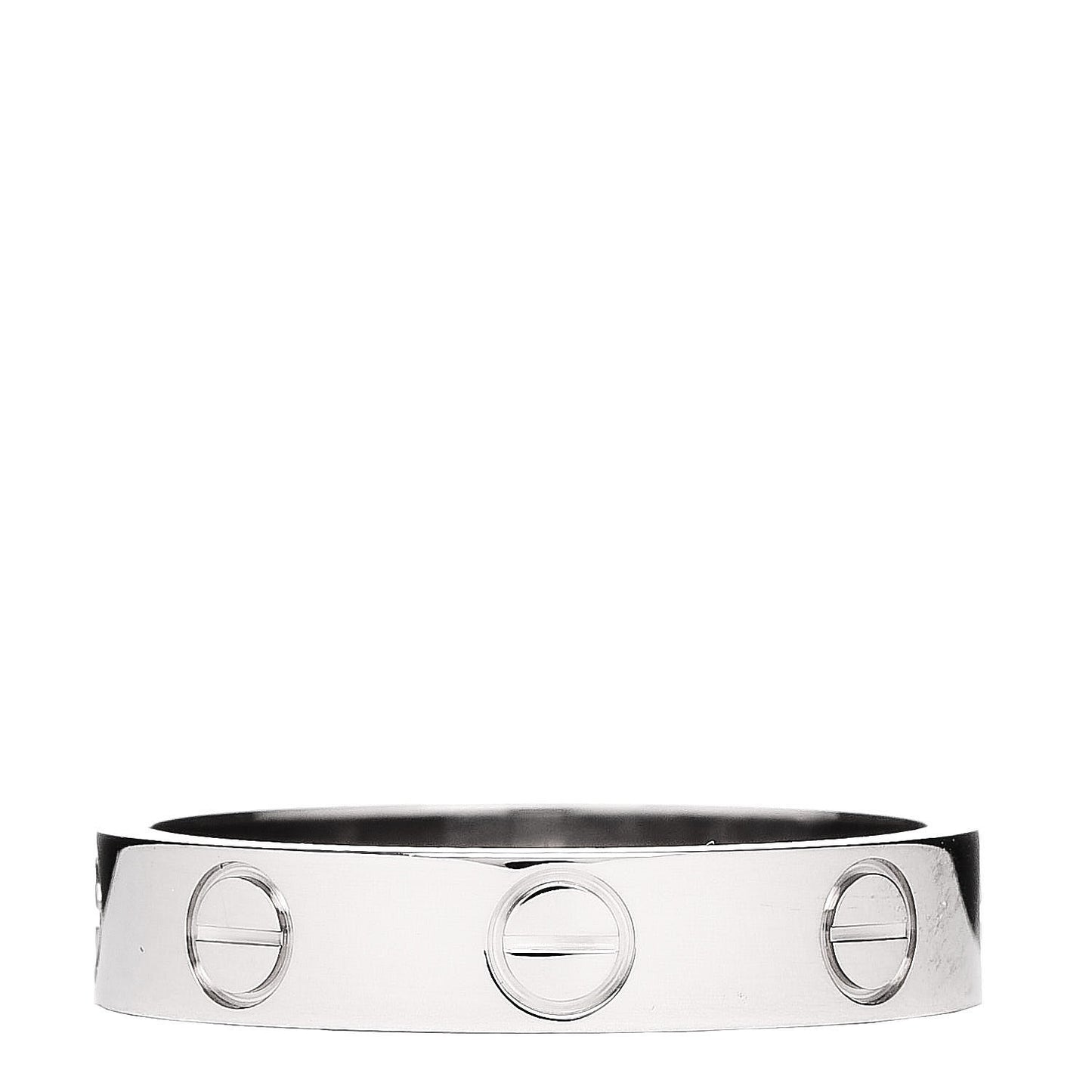 18K White Gold 3.5mm LOVE Wedding Band Ring 49 4.75