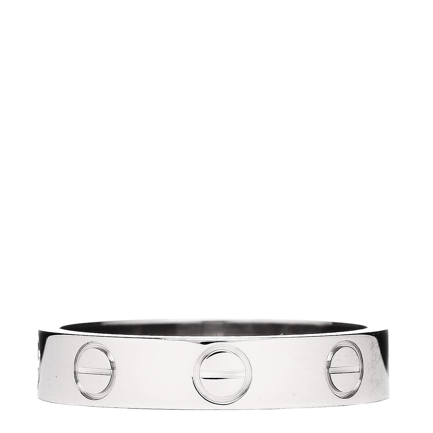 Cartier 18K White Gold 3.5mm LOVE Wedding Band Ring 49 4.75 1 of 5
