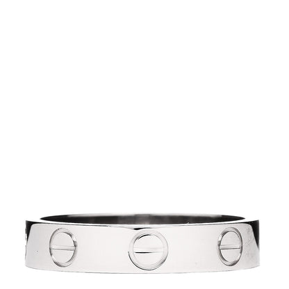 Cartier 18K White Gold 3.5mm LOVE Wedding Band Ring 49 4.75 1 of 5