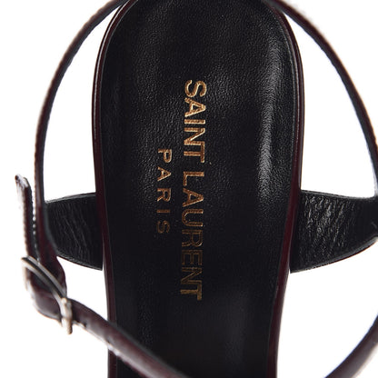 Saint Laurent Vitello Vernice Soft Candy 80 Platform Sandals 38 Rouge Legion 7 of 9