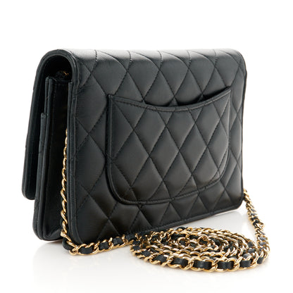 Chanel Lambskin Quilted Enamel Coco Casino Wallet On Chain WOC Black 3 of 12