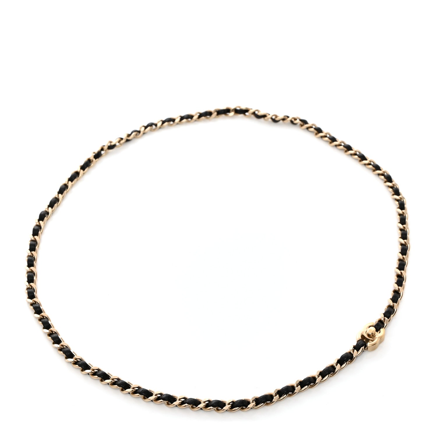 Chanel Metallic Lambskin CC Turnlock Chain Belt Black 1 of 4