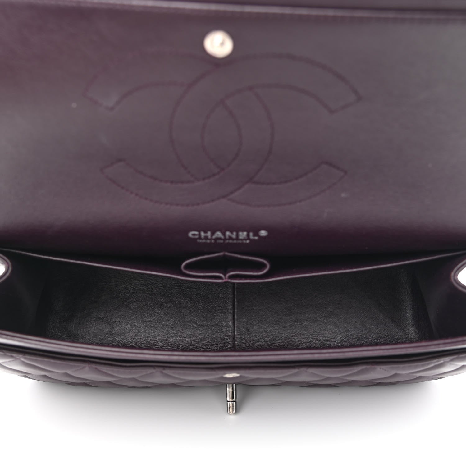 Chanel Lambskin Quilted Jumbo Double Flap Purple 5 of 16