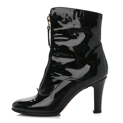 Valentino Garavani Patent Zip Booties 39 Black 1 of 9