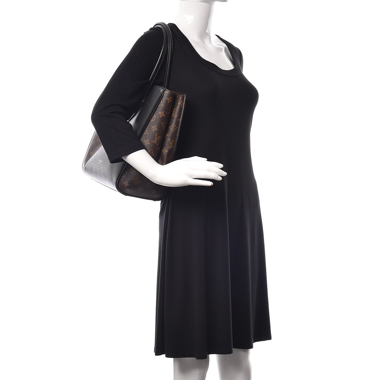 Louis Vuitton Calfskin Monogram Kimono Tote Black 2 of 12