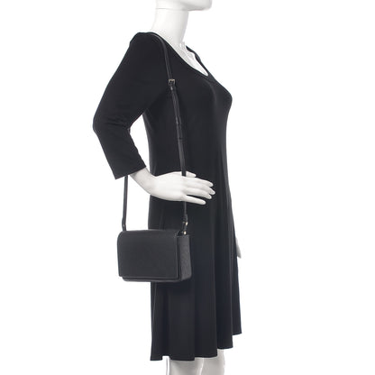 Burberry Calfskin Perforated Logo Hampshire Crossbody Black 3 of 13