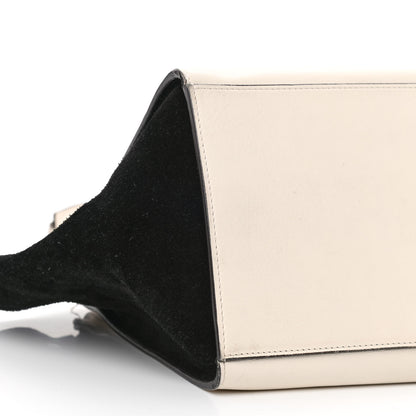Celine Calfskin Suede Whipsnake Medium Trapeze Black White 8 of 12