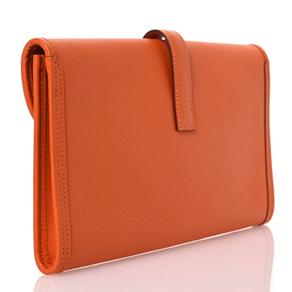 Hermes Epsom Jige Elan 29 Clutch Orange 3 of 12