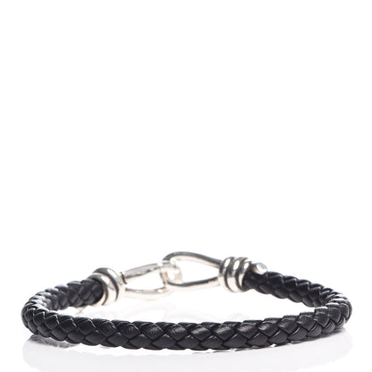 Tiffany Sterling Silver Calfskin Paloma Picasso Knot Single Braid Bracelet Black 3 of 4