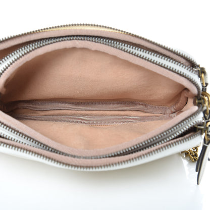 Gucci Calfskin Matelasse Mini GG Marmont Chain Crossbody Bag Mystic White 5 of 12