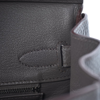 Hermes Taurillon Clemence Birkin 30 Etain 20 of 33