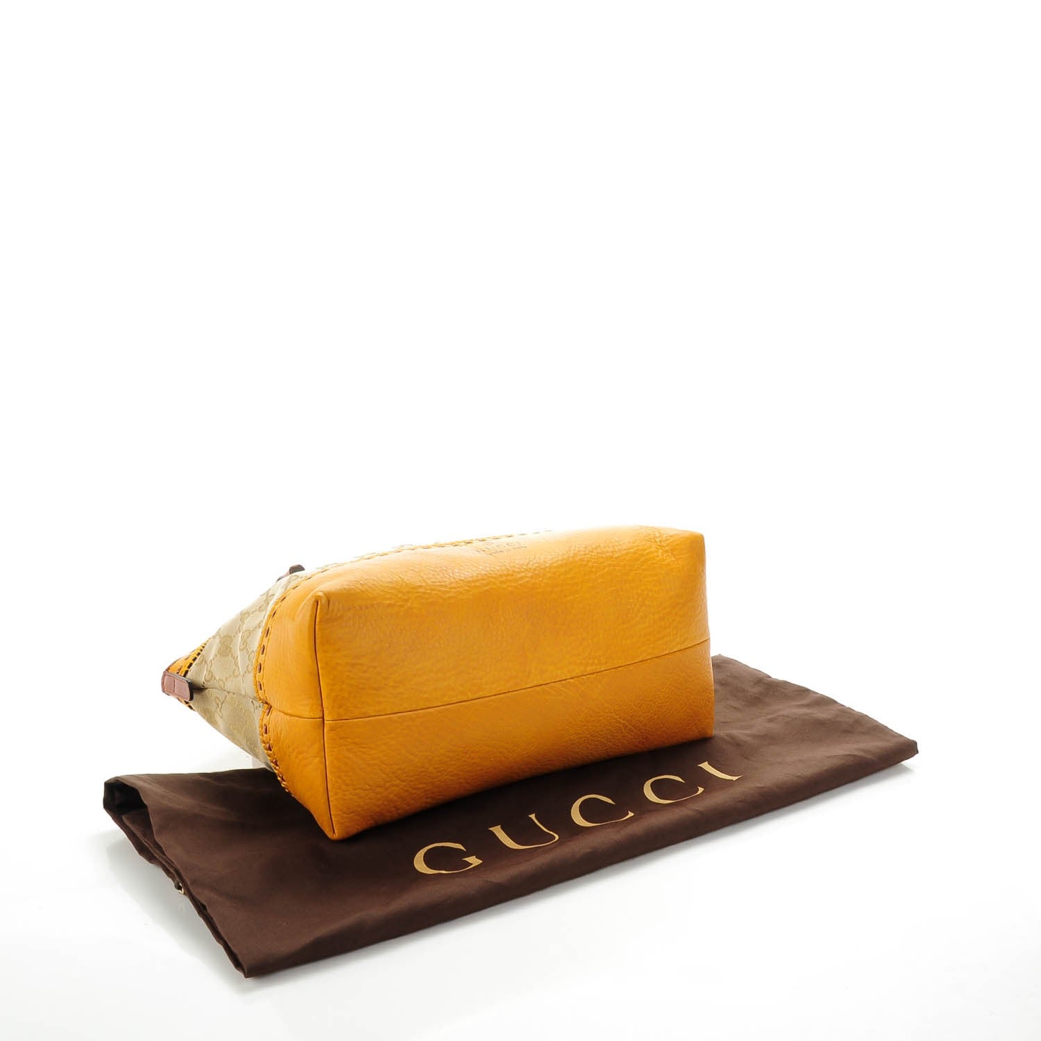 Gucci Monogram Laidback Crafty Dome Satchel Yellow 4 of 7