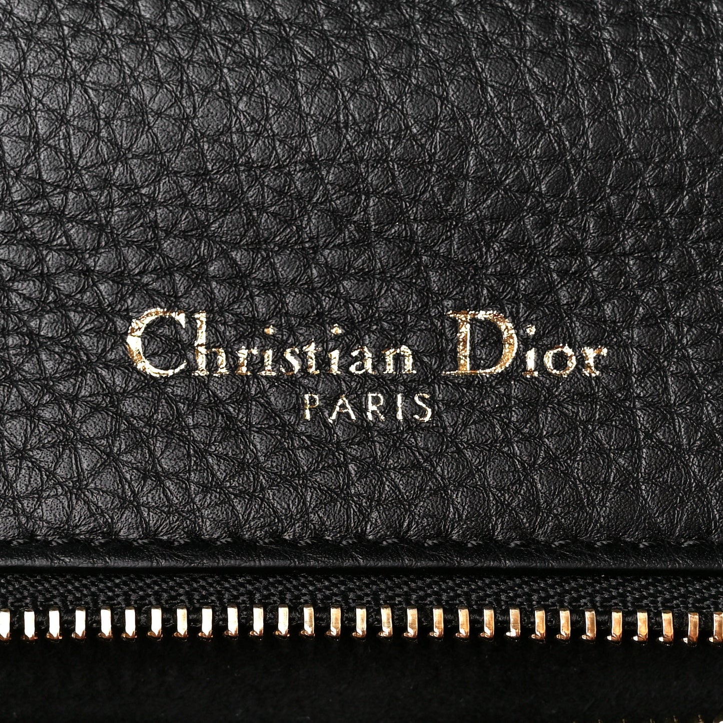 Grained Calfskin Small Diorama Flap Bag Black