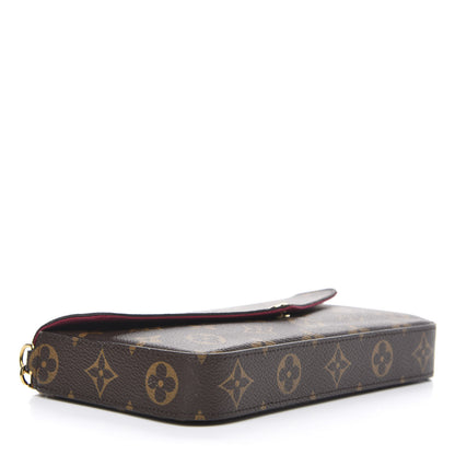 Louis Vuitton Monogram Pochette Felicie Chain Wallet Fuchsia 4 of 11