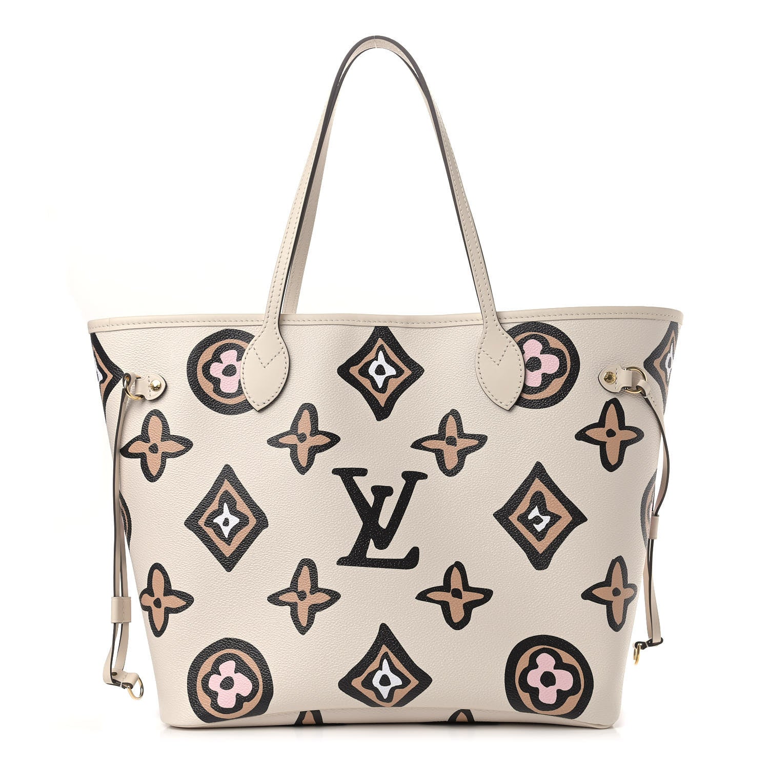 Louis Vuitton Monogram Giant Wild At Heart Neverfull MM Creme 1 of 8