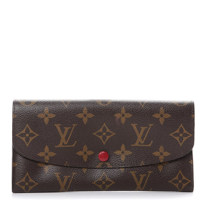Louis Vuitton Monogram Emilie Wallet Red 1 of 15