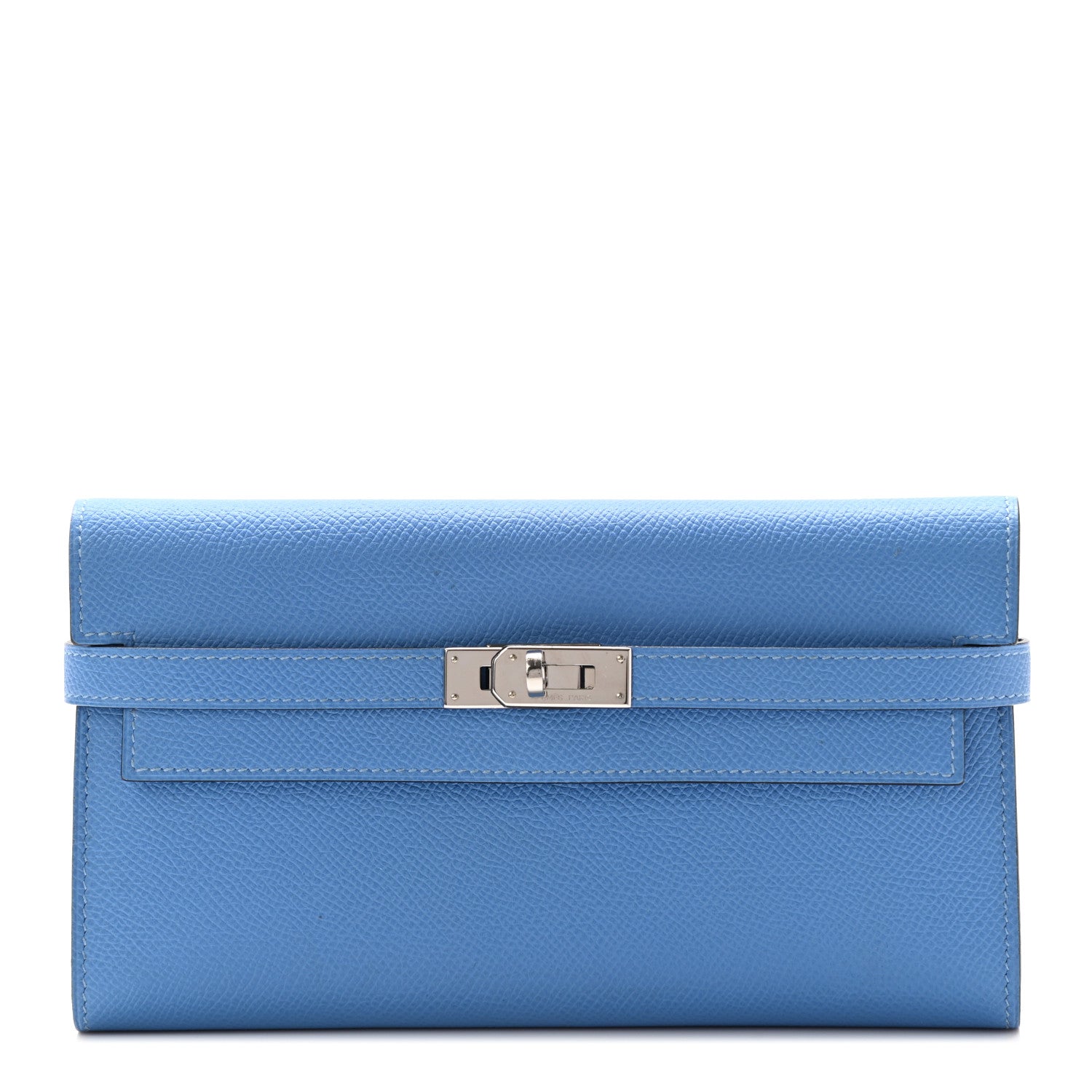 Hermes Epsom Kelly Longue Wallet Bleu Paradis 1 of 7