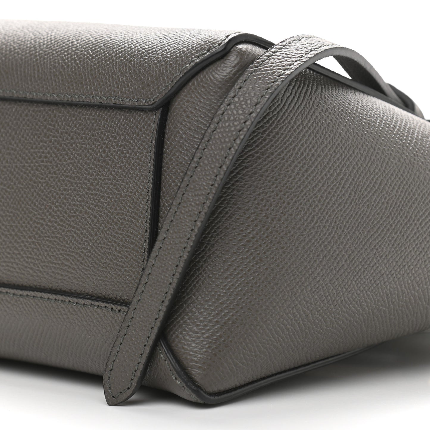 Grained Calfskin Pico Belt Bag Grey