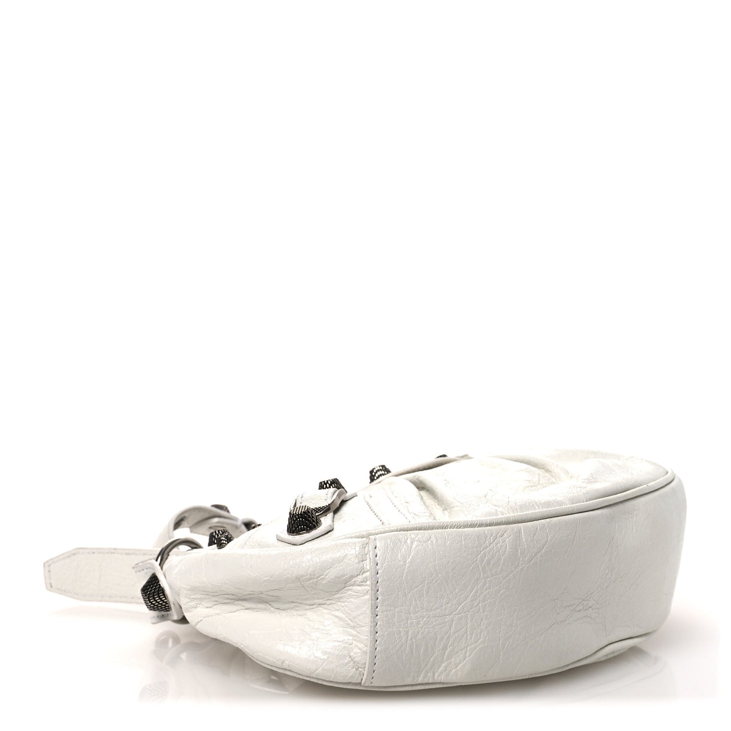 Agneau Arena Le Cagole Shoulder Bag XS Optic White