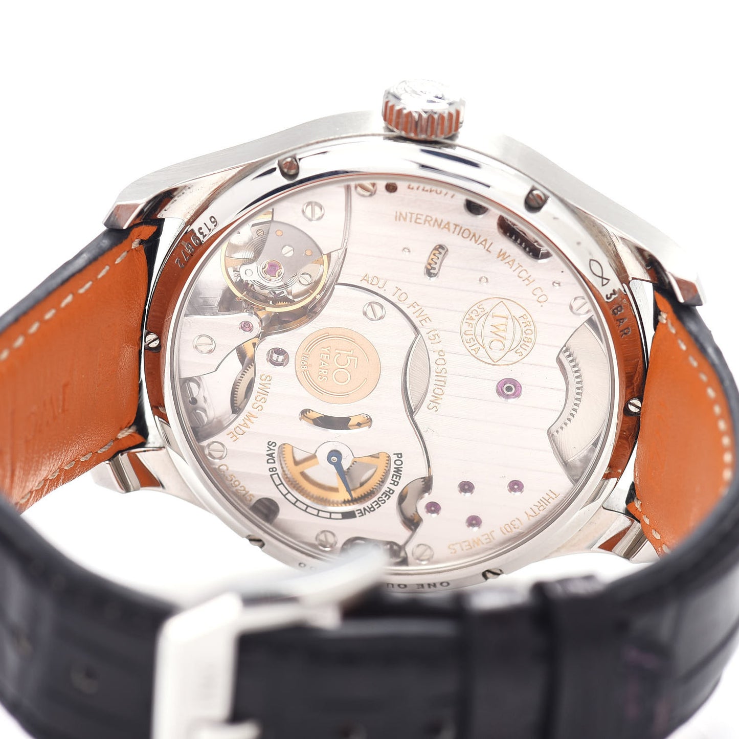 Stainless Steel Alligator 43mm Portugieser 8-Day Edition 150 Years Manual Winding Watch IW510212