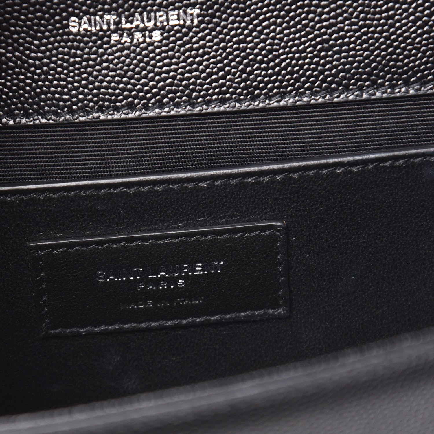 Saint Laurent Grain De Poudre Medium Classic Monogram Kate Satchel Black 6 of 9