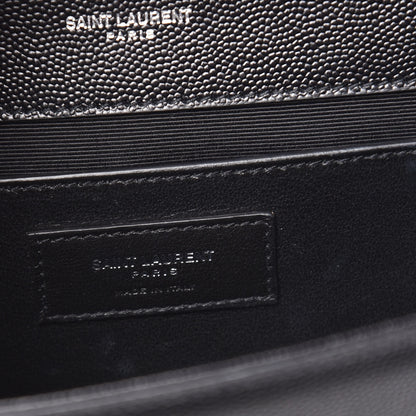Saint Laurent Grain De Poudre Medium Classic Monogram Kate Satchel Black 6 of 9