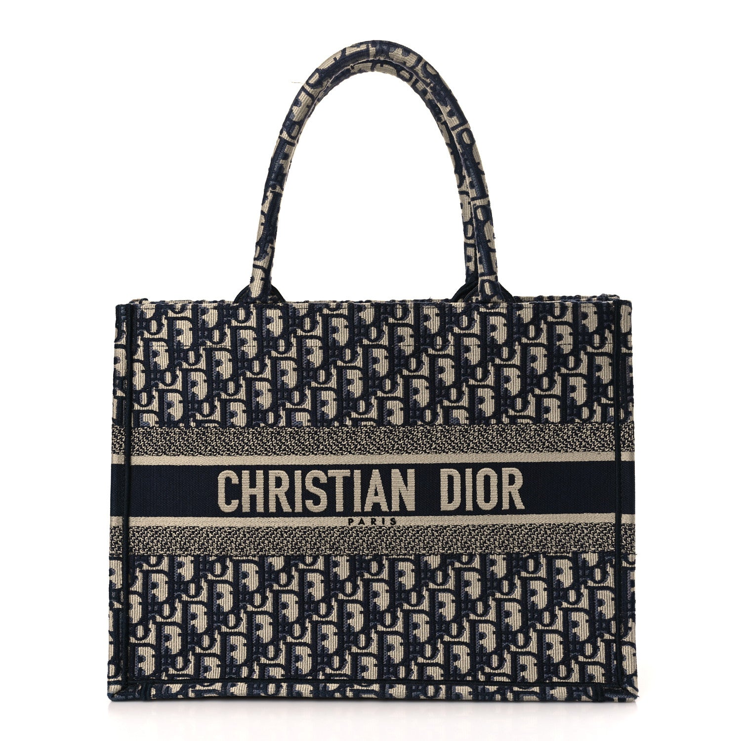 Christian Dior Oblique Medium Book Tote Blue Multicolor 1 of 9