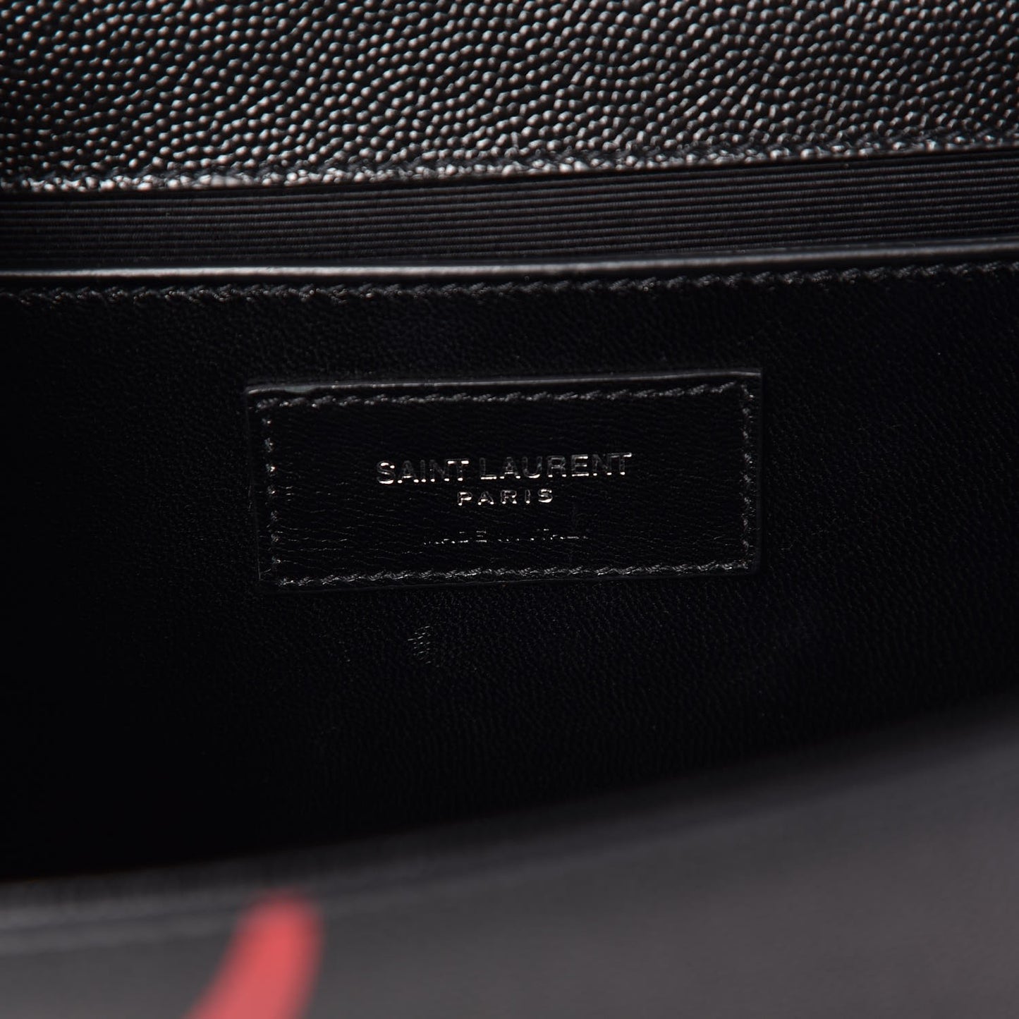 Grain De Poudre Medium Classic Monogram Flame Print Kate Satchel Black