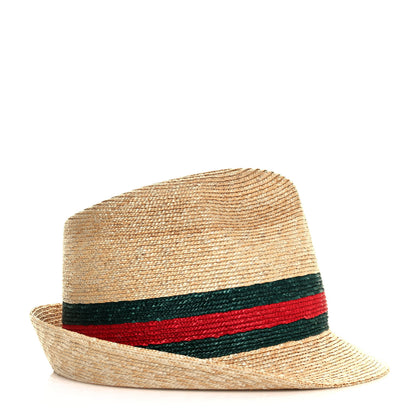 Gucci Abaca Straw Web Fedora Hat M 4 of 7