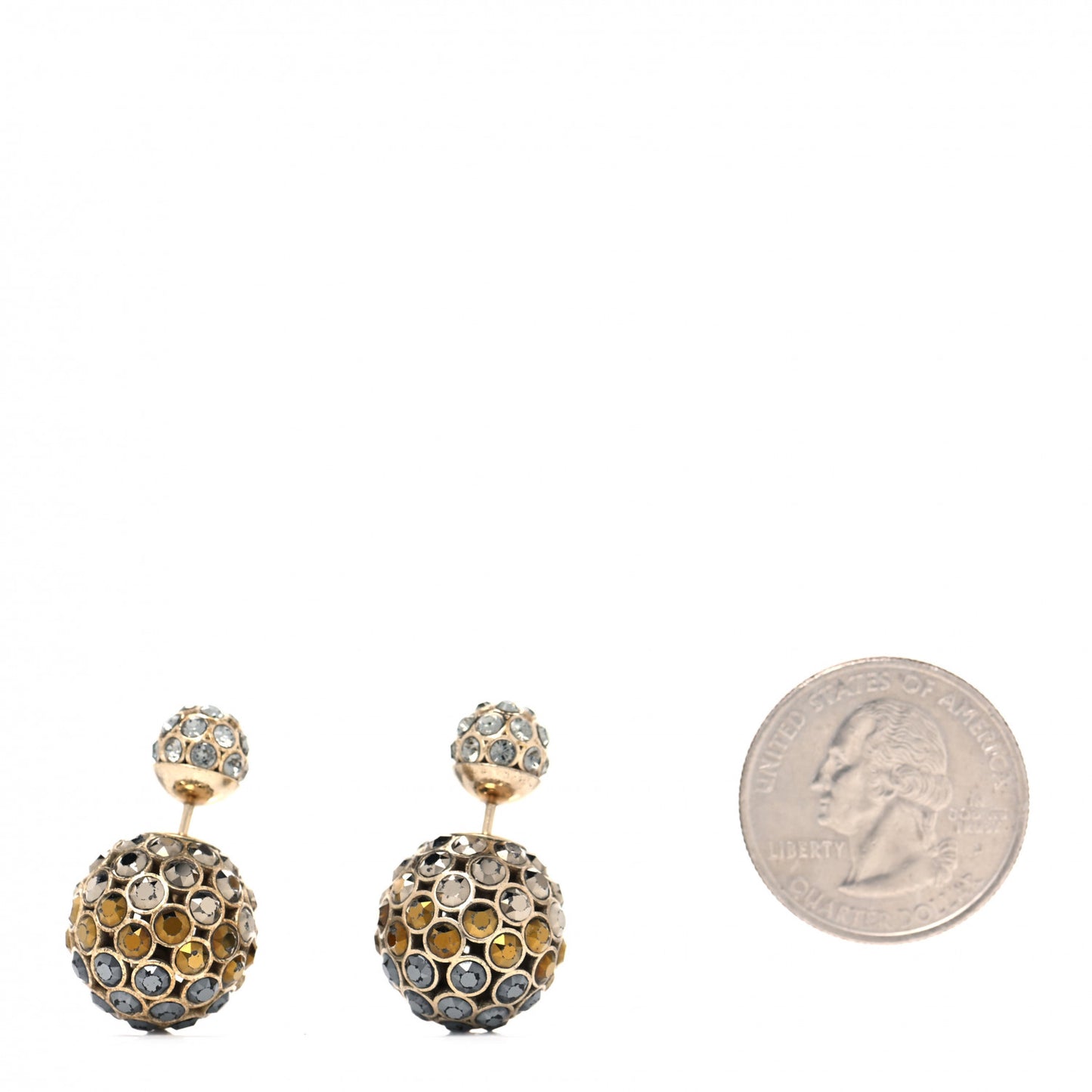 Crystal Mise En Dior Tribal Earrings Gold