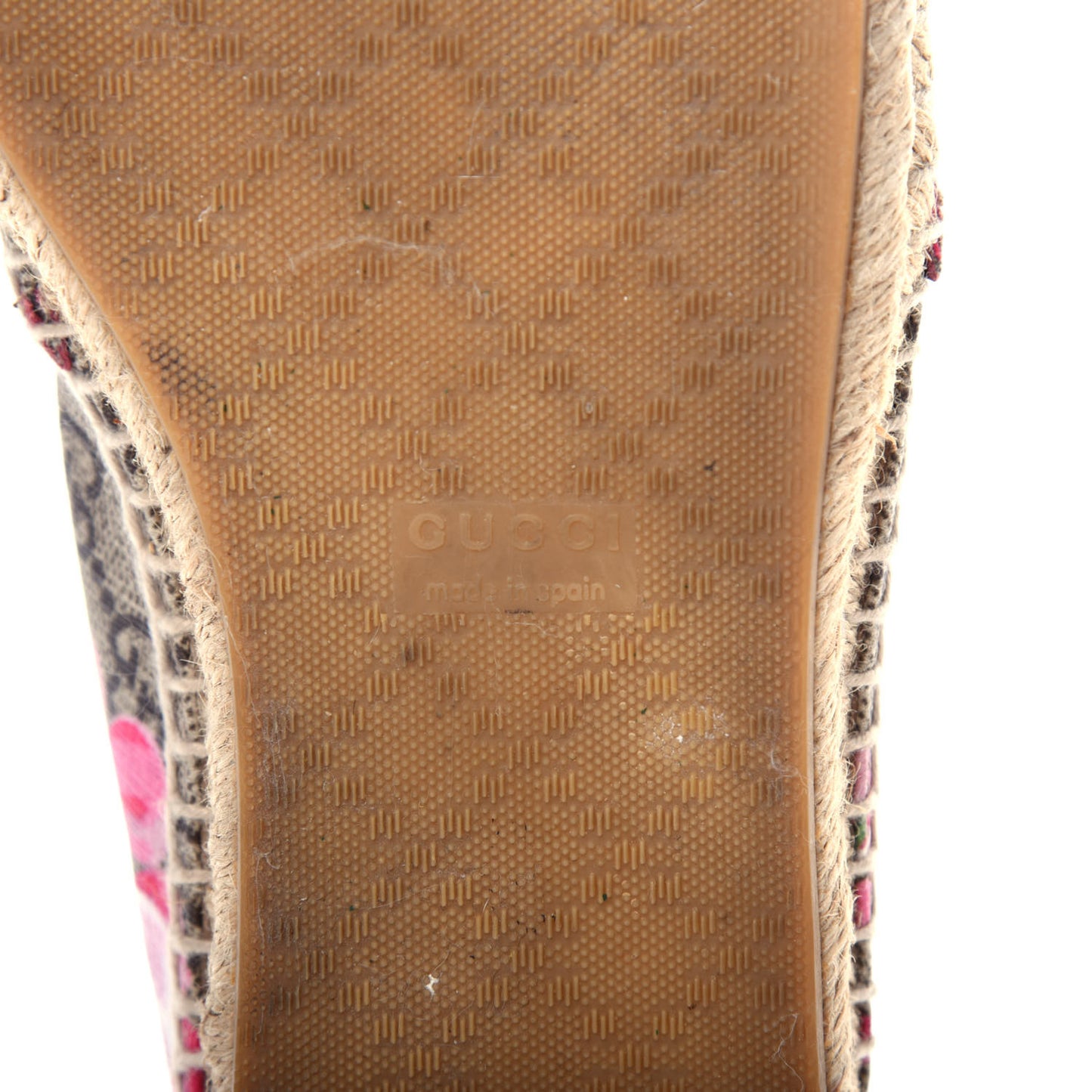 GG Supreme Monogram Blooms Espadrilles 36.5 Beige Multicolor Dry Rose