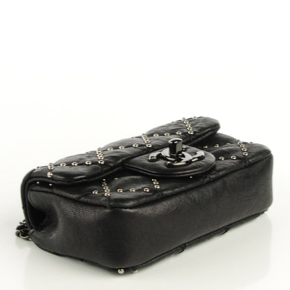 Chanel Lambskin Studded Mini Metal Beauty Flap Black 4 of 8