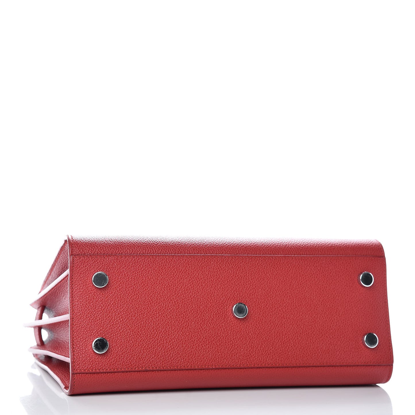Grained Calfskin Baby Sac De Jour Red