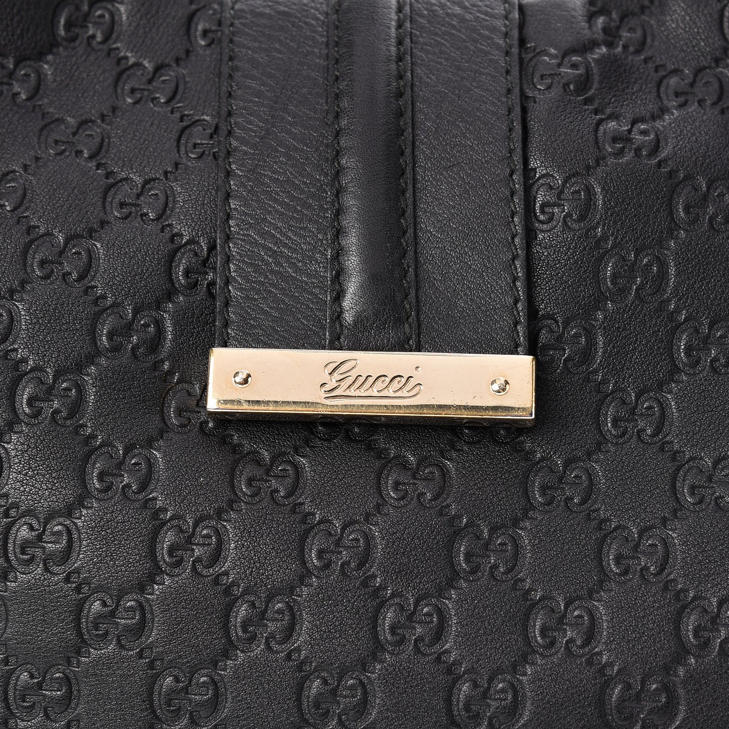 Guccissima Large New Ladies Web Hobo Black
