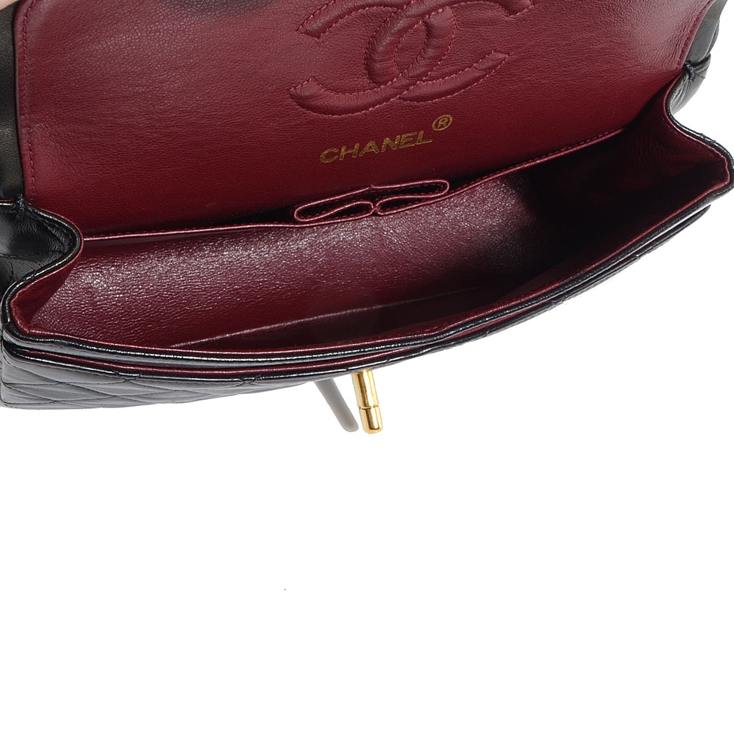 Lambskin Small Double Flap Black
