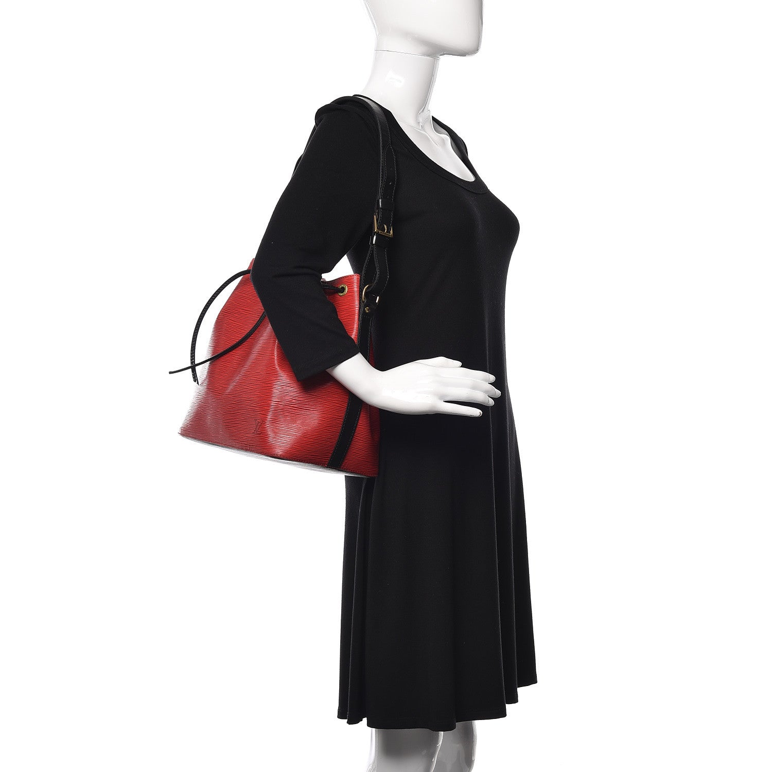 Louis Vuitton Epi Petit Noe Red Black 2 of 17