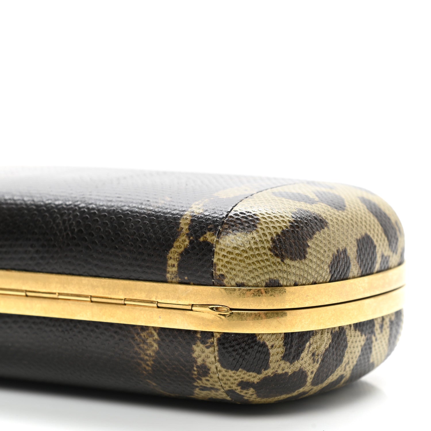 Alexander McQueen Snakeskin Skull Box Clutch Black 9 of 9