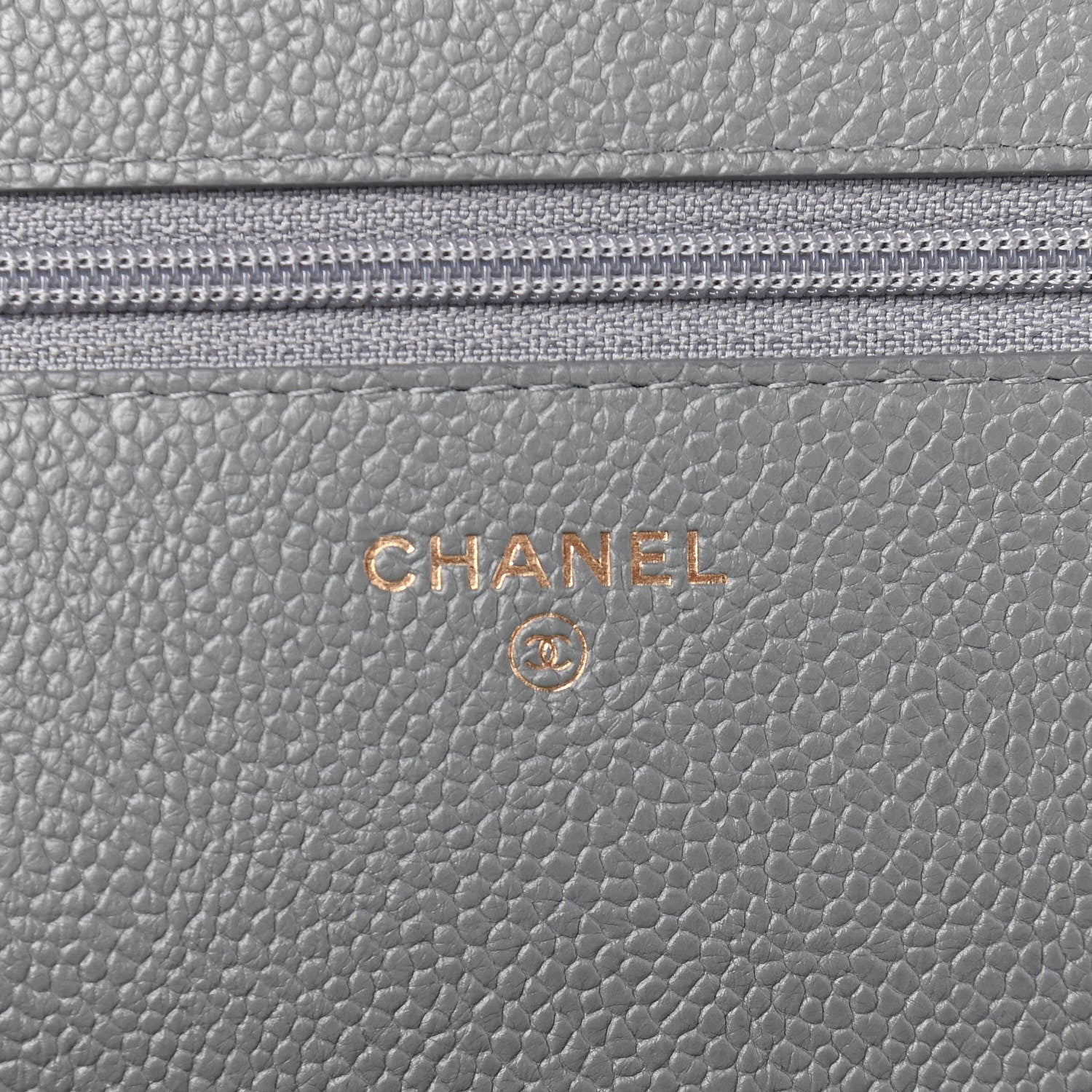 Chanel Caviar Quilted Boy Wallet On Chain WOC Grey 6 of 10