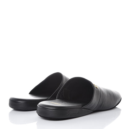 Louis Vuitton X SUPREME Lambskin Mens Hugh Slippers 6 Black 4 of 10