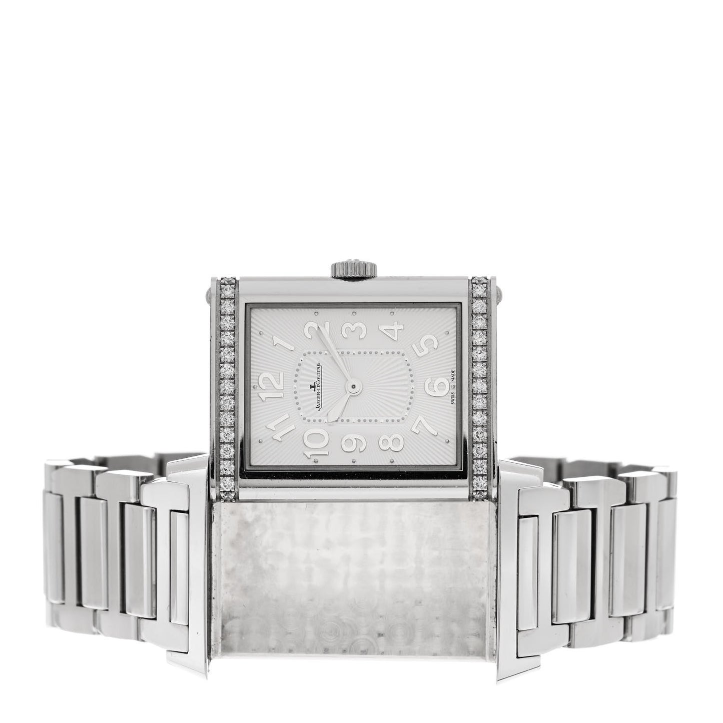 Stainless Steel Diamond 24mm Ultra Thin Reverso Manual Winding Watch Q3208121